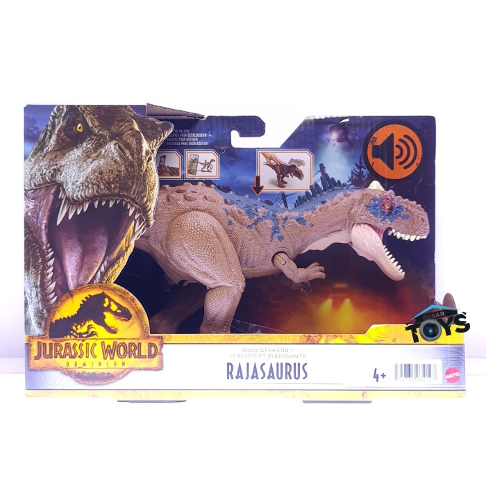 Jurassic World Dominion Roar Strikers Rajasaurus Dinosaur Figure