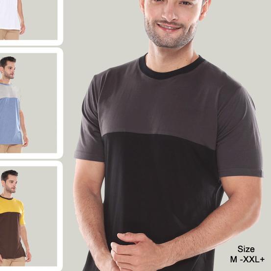 Baju Kaos Pria, Longline Pria, Kaos Kurta Lengan Pendek - Putih, M