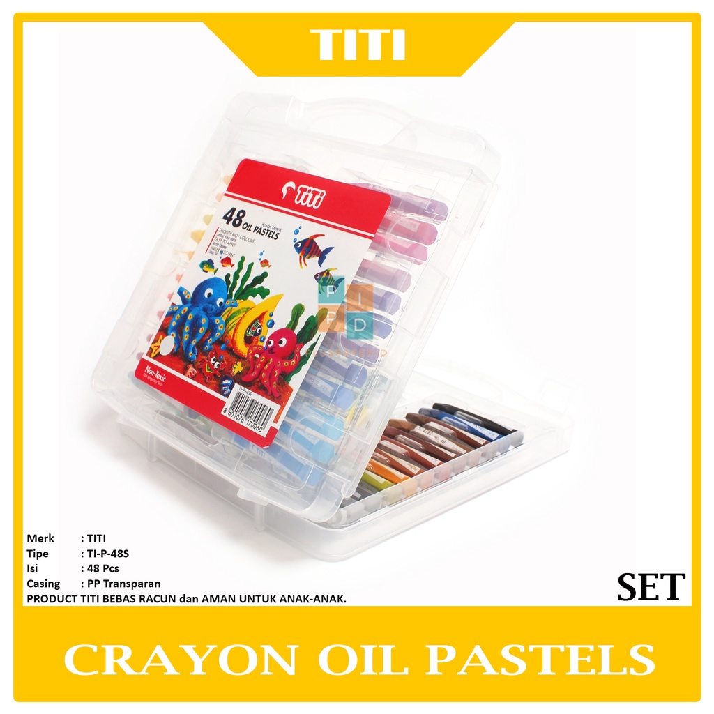 

TITI - Crayon Oil Pastel 48 Color TI-P-48S 48 Warna Pastel -Set