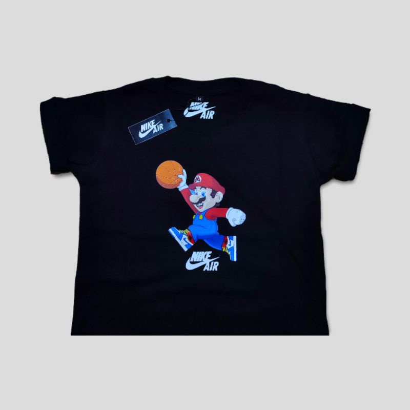 baju anak kaos anak nike air jordan mario basket katun combed 24s super soft handfield .