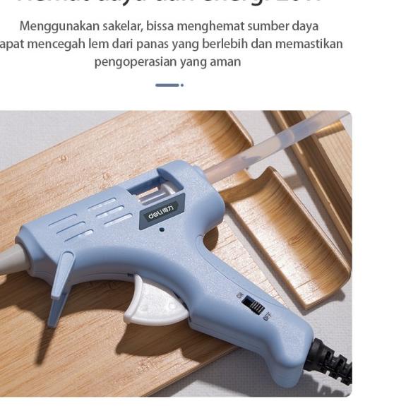 

Deli Hot Melt Glue Gun /Lem Tembak 20W Biru/Pink Gratis 10Lem DL39002X - Biru