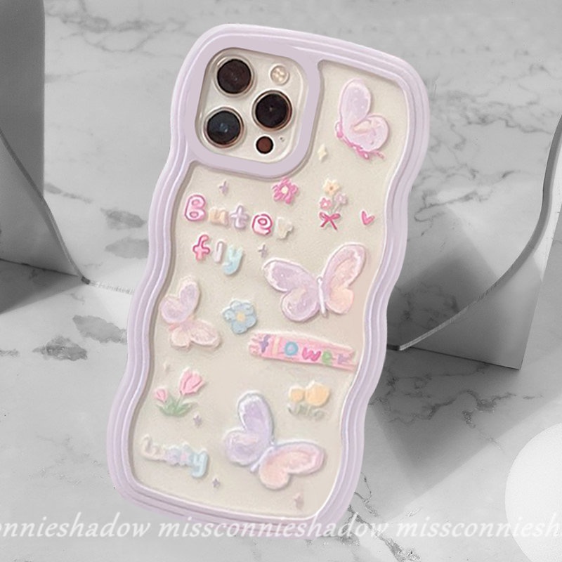 Soft Case Desain Kartun Bunga Kupu-Kupu Untuk OPPO A15 A17 A54 A57 A12 A5s A74 A16 A96 A77 A95 A55 A5 A9 A16s A7 A16K A1k A77s A53 A3s A76 A35E A35 62 7 62