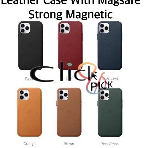 Leather Case iPhone 12 Pro Max 12 Pro With Magsafe Case iPhone 12 Pro - Hitam, iP 12 Pro Max