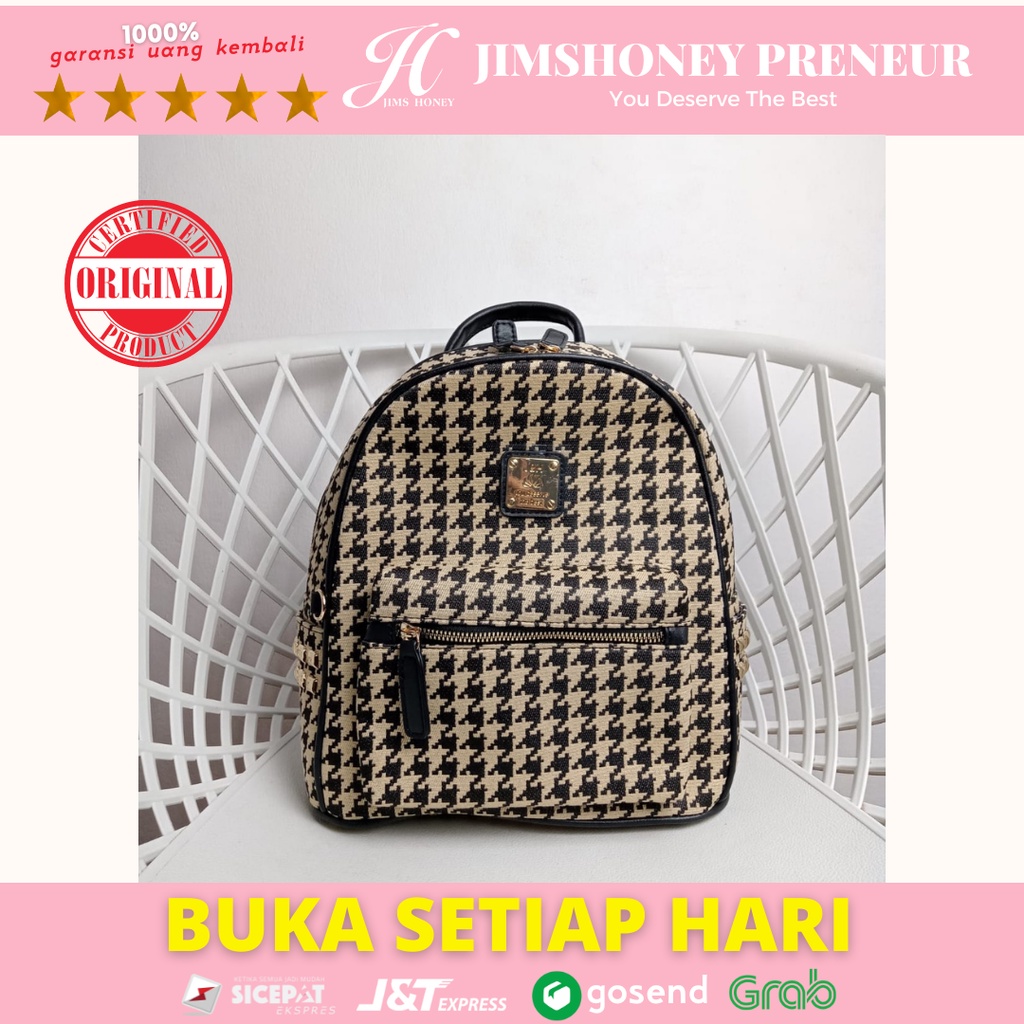 FANDA Backpack Jims Honey Tas Ransel Wanita Mewah Muat Banyak Terbaru Import Original