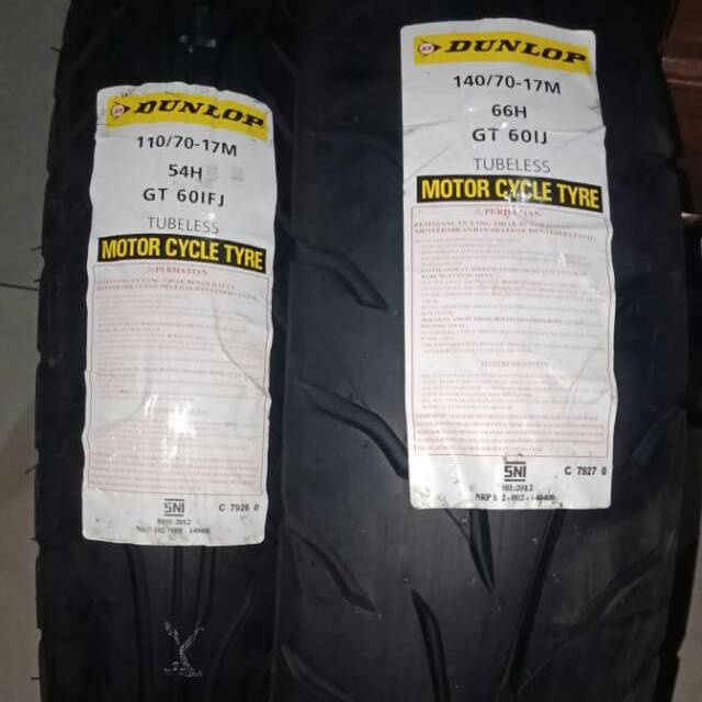 Ban Dunlop Tubeless GT-601 UKURAN 140/70-17 CRF WR 155R Supermoto