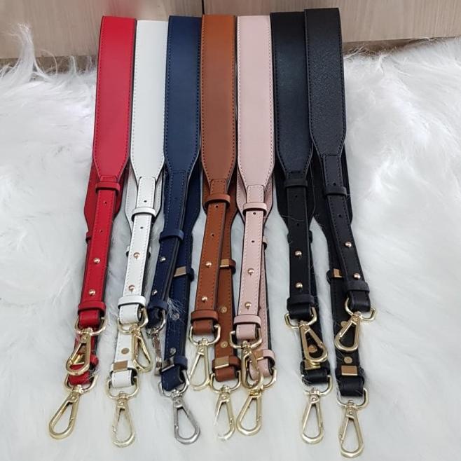 MK polos 3.8cm bag strap - 7.safiano black, gold HW