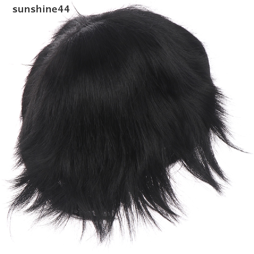 Sunshine Wig / Rambut Palsu Hitam Bergelombang Karakter Kartun Anime Dabi Untuk Cosplay