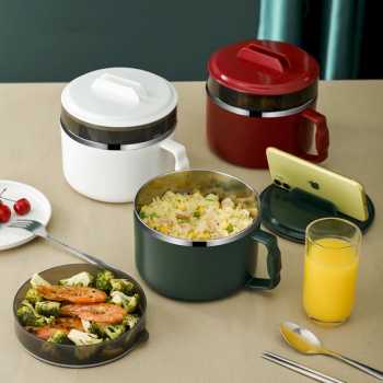 SU4  Tempat Kotak Makan Mangkok Lunch Box Stainless Steel 1500ml 1.5 L Gb4806 Xinbaili Green By Pro