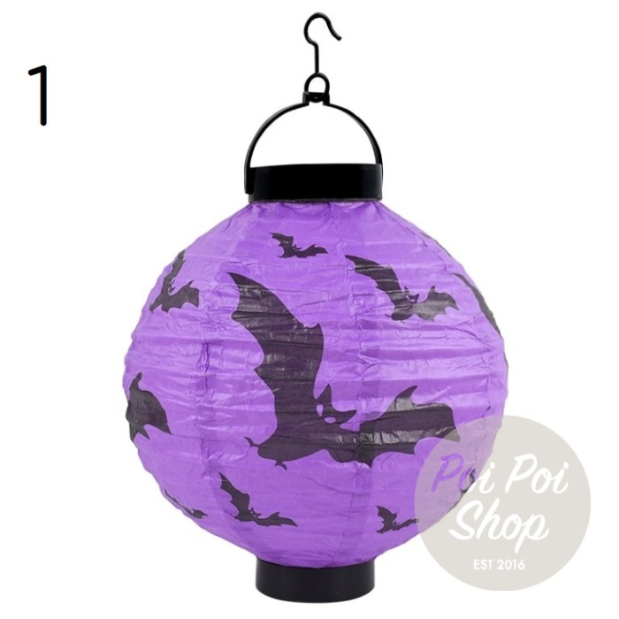 

Lampion Halloween LED komplit Set Dekorasi Jack O Lantern Labu Halowen - #1 - Kelelawar