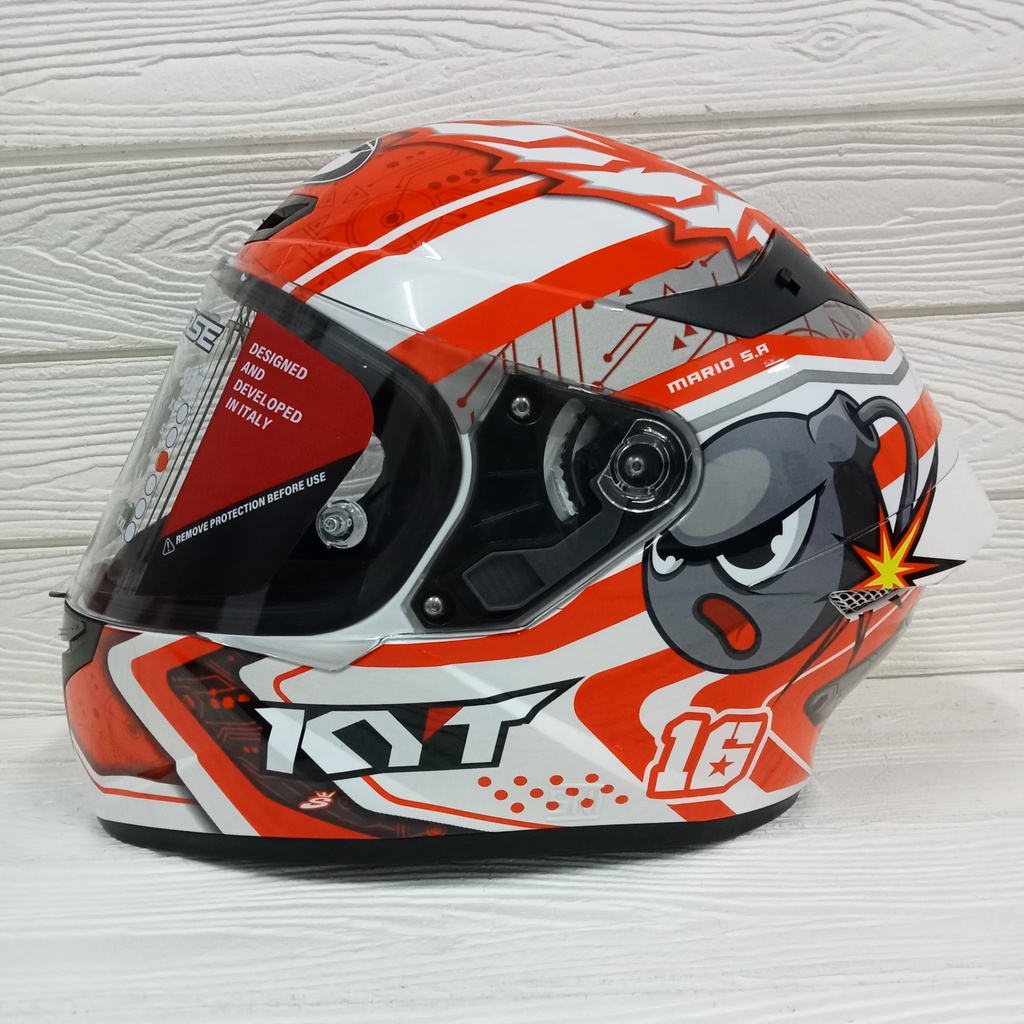 Jual HELM KYT TT COURSE SUPER MARIO / TTC SUPER MARIO / MOTIF TERBARU