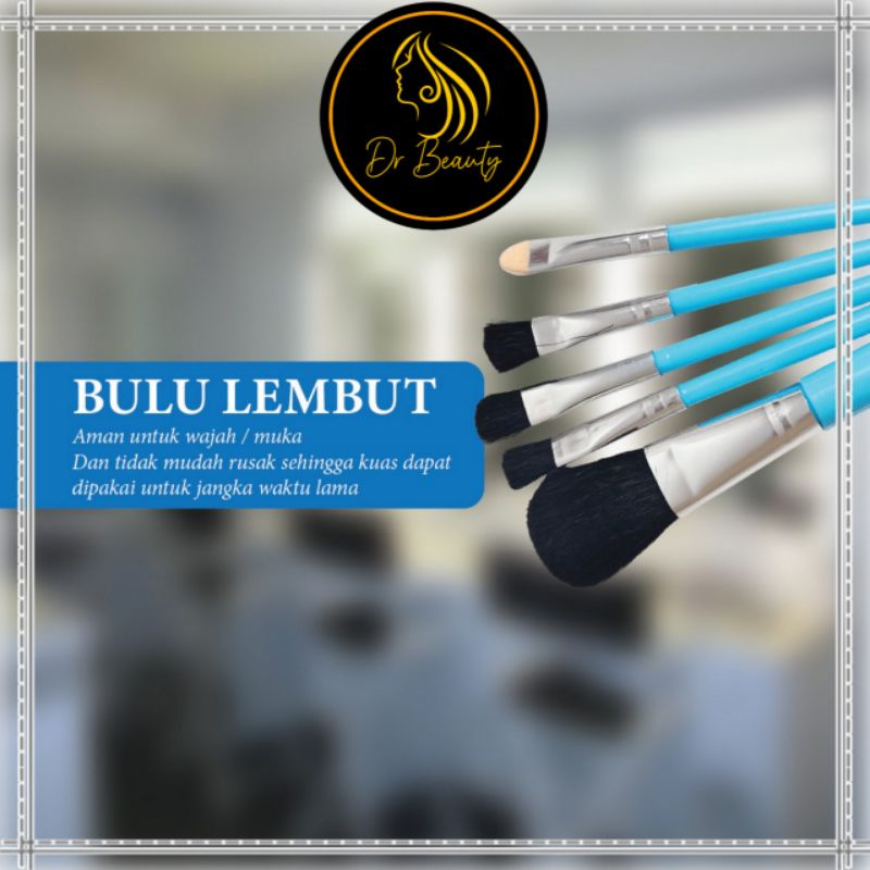 Kuas Make Up Set 5 IN 1 Mini Travel / Paket Kuas Make Up Brush Eye Shadow