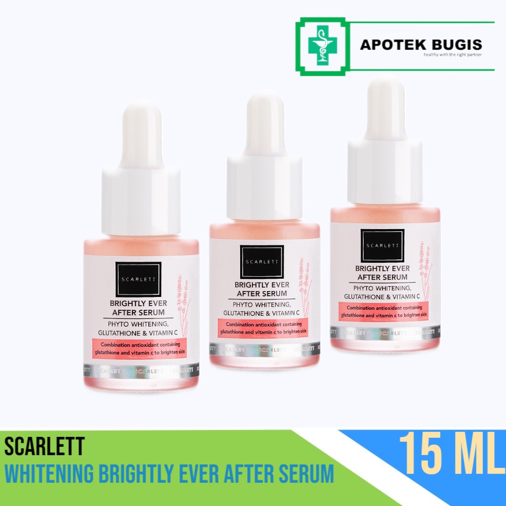 Scarlett Whitening Brightly Ever After Serum Size 15 ml Serum Memutihkan dengan Cerah Selamanya