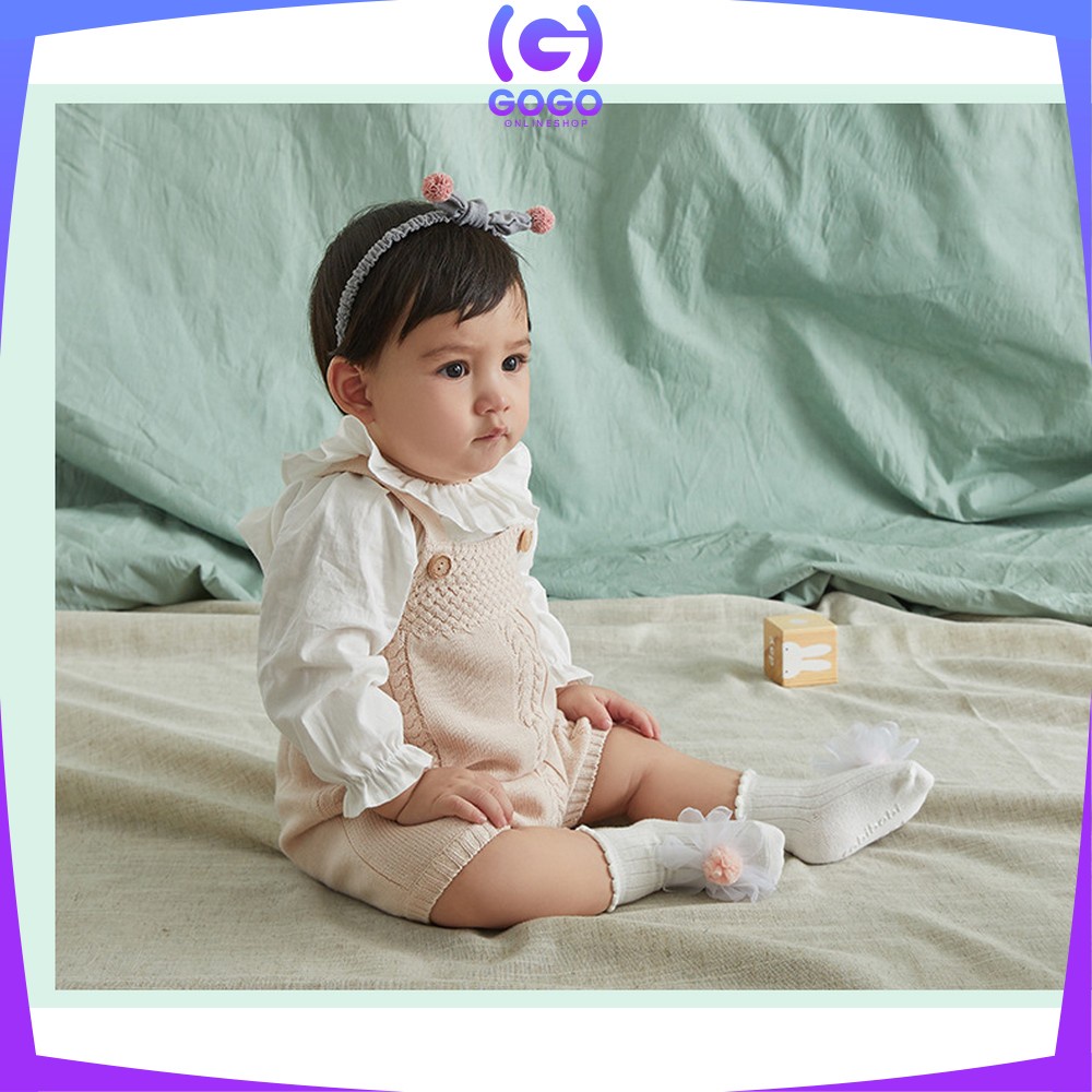 GOGO-P218 Kaos Kaki Anak Bayi Perempuan Antislip Motif Bunga / Kaus Kaki Baby Motif Timbul Socks Anti Slip