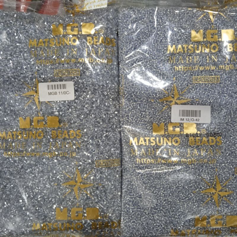 MGB CODE 42 Payet Jepang | Mote Jepang | Batang | Pasir | Size 12/0 | ORI | ABU"