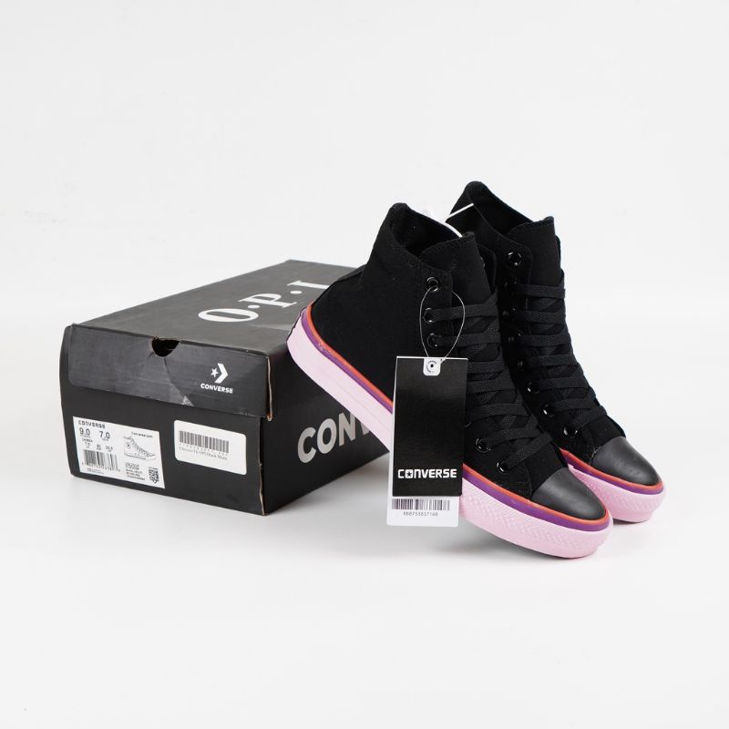 (OLK) Sepatu Converse Classic High X OPI Black Pink