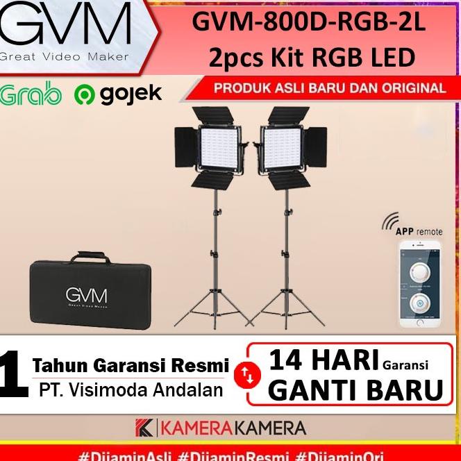Lampu Video Led Studio Vlog Gvm Gvm-800D-Rgb-2L Gvm 800D-Rgb