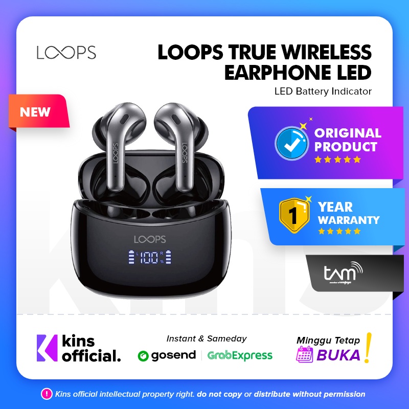 Loops True Wireless Earphone LED