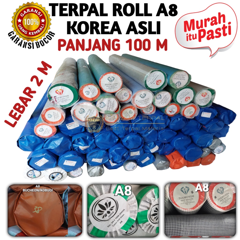 TERPAL ROLL A8 KOREA IMPORT BAHAN PE BERKULITAS MURAH | TERPAL ROLL KANDANG | TERPAL KOLAM