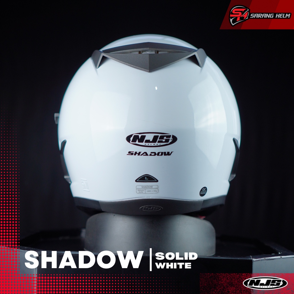 NJS Shadow Solid (FREE Iridium visor, Tear Off Post &amp; Antifog Pins)