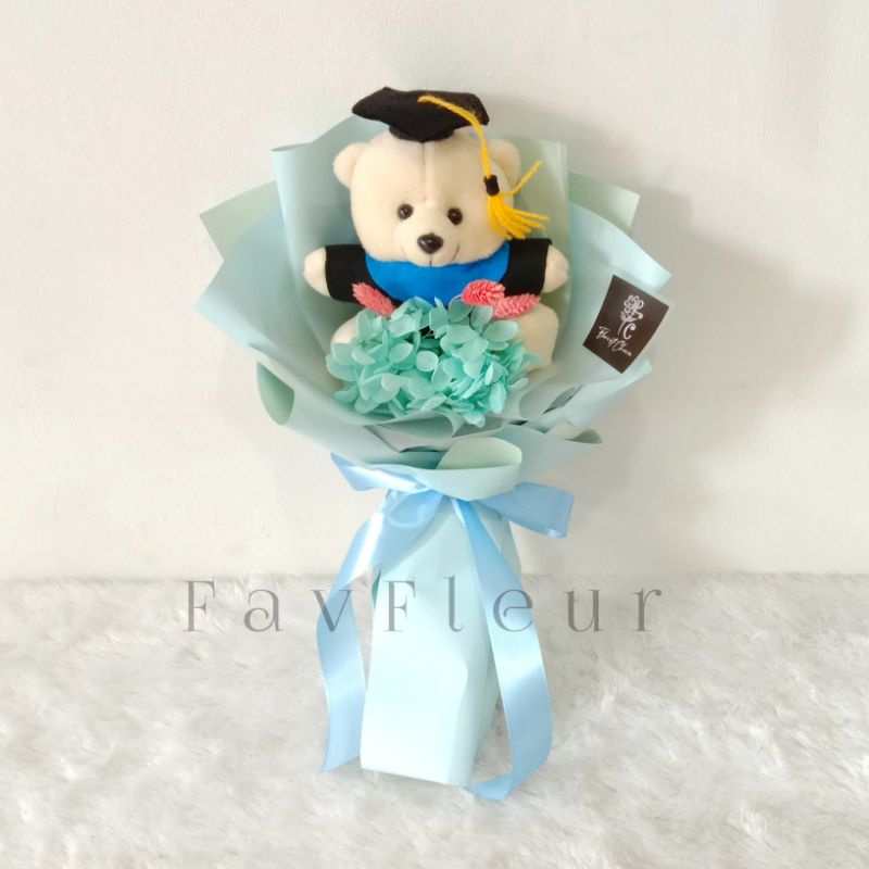 Buket Wisuda Bunga Kering Boneka Wisuda