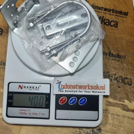 Bracket clamp dan Mounting L untuk antena LPDA Log Periodik dan Yagi