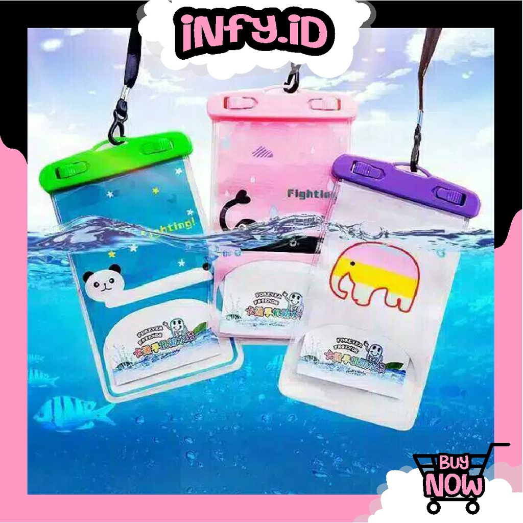 INFY - Sarung HP Anti Air/Pouch HP Smartphone Waterproof Case Karakter R647