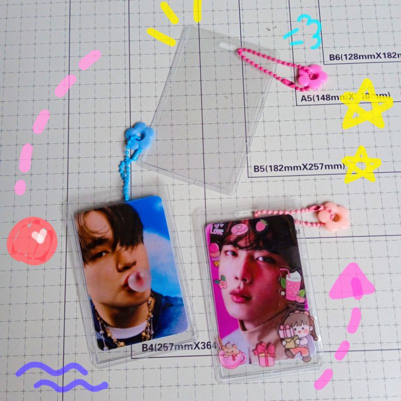 gantungan photocard sleeve diy deco