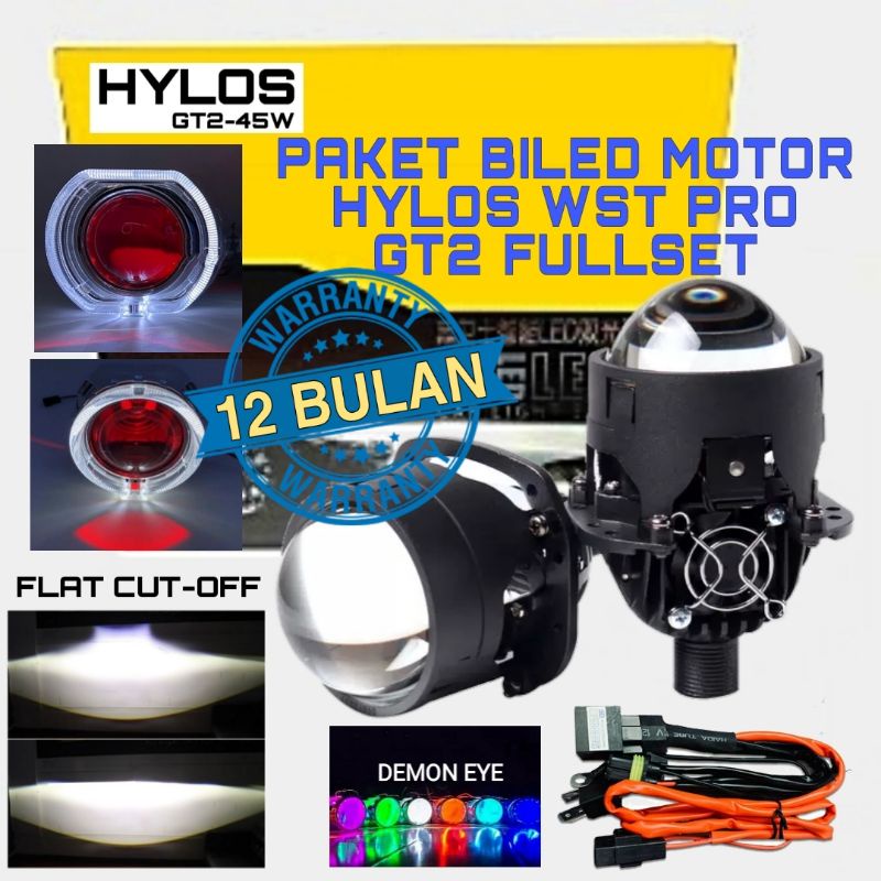 Paket Biled 2.5 Inch Hylos WST Pro GT2 45W Bukan Beebot AES Vahid Iphcar