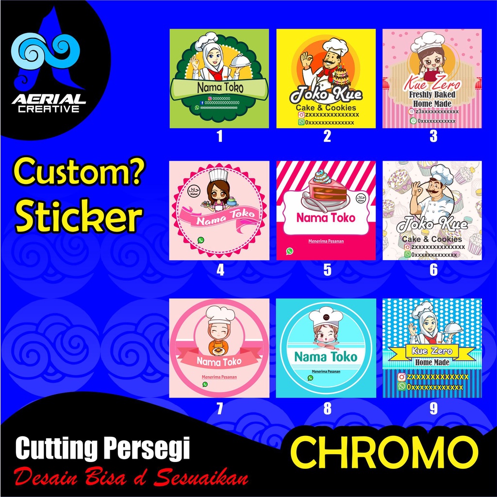 

Sticker Kue, Label Kue, Sticker Makanan Minuman, Sticker Jualan, Sticker Chatering, Sticker Cutting