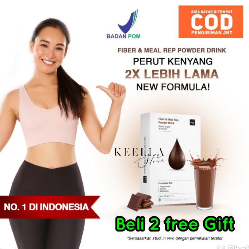 Beaudelab Fiber &amp; Meal Rep powder drink serat diet detox pengganti makanan