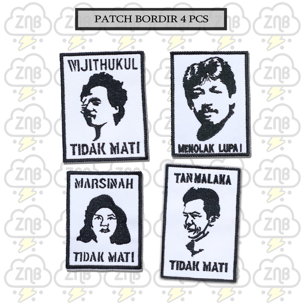 PATCH SABLON PATCH BORDIR REFUSE RESIST MARSINAH MUNIR EMBLEM BORDIR