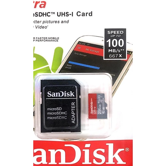 Kartu Memori Sandisk Ultra 32GB/64GB/128GB/256GB/512GB Microsd - 32 gb