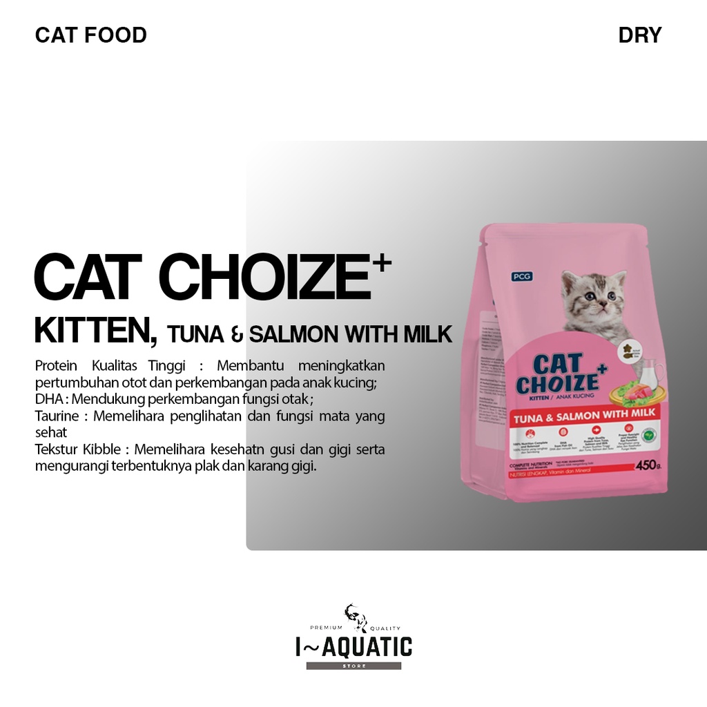 Cat Choize Plus Kitten Tuna dan Salmon With Milk Cat Food