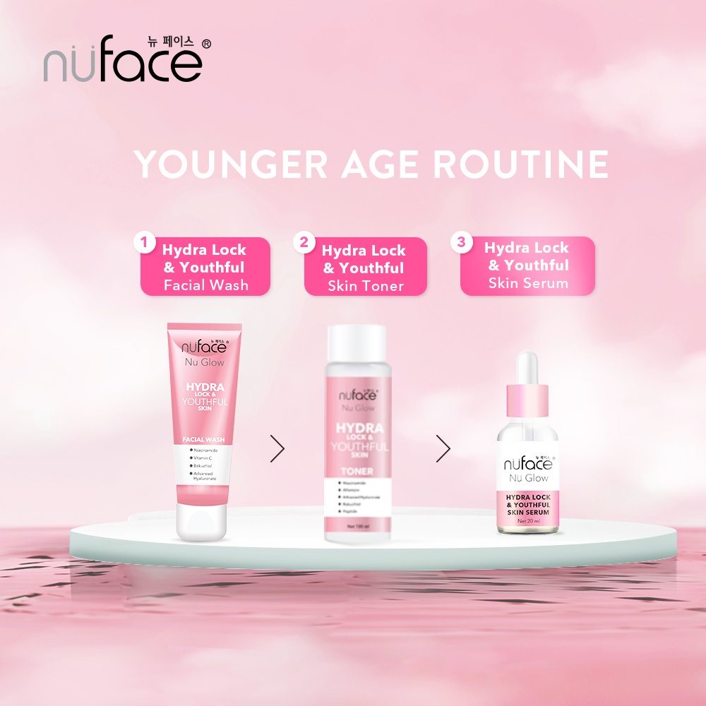 Nuface Nu Glow Facial Wash 80ml | Hydra Lock &amp; Youthful | Acne Prone Care Gel