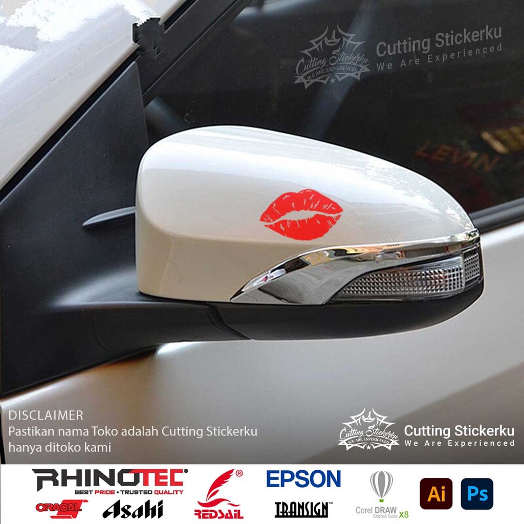 Cutting Stiker Lips Cute Variasi Motor Mobil Sticker Timbul Keren Nyala Dasbor Spakbor Visor Body Kaca Helm Laptop Hologram Reflective Tahan Air Bodi Samping Nama Jepang Scoopy Vario Beat Nmax Pcx Vespa Aesthetic Pickup Girly Girl Windshield Kustom Modif