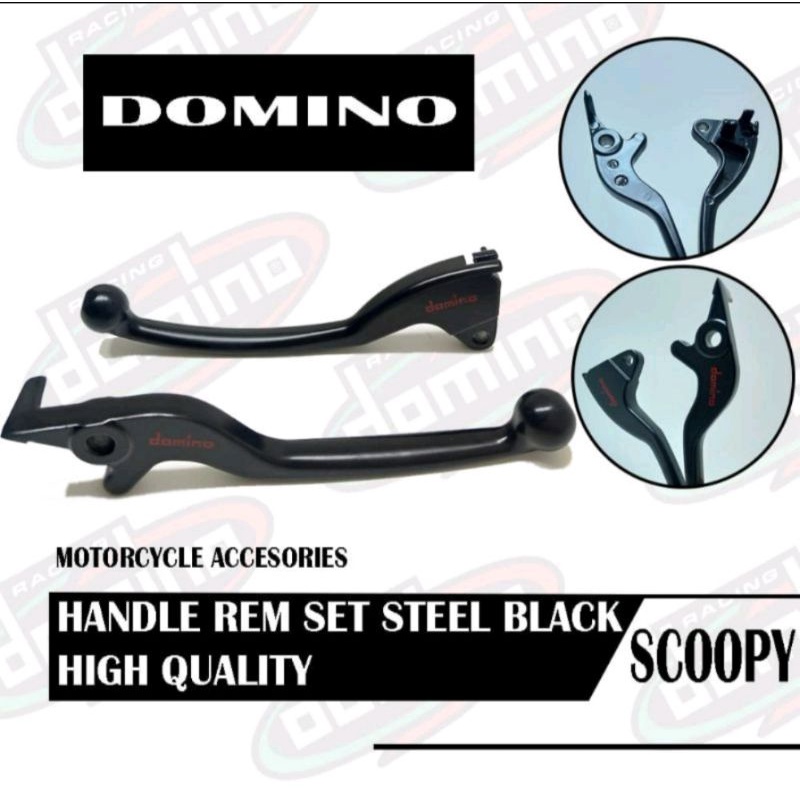 HANDLE REM MOTOR MODEL STANDAR HITAM DOMINO MIO/BEAT/SCOOPY/VARIO125/150OLD/SATRIA FU/VIXION