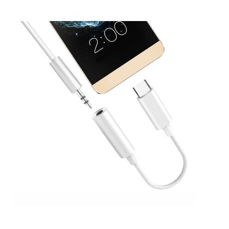 Kabel Type-c to aux 3.5mm female adapter NB for earphone headset headphone - Cable Usb-c to jack audio 3.5