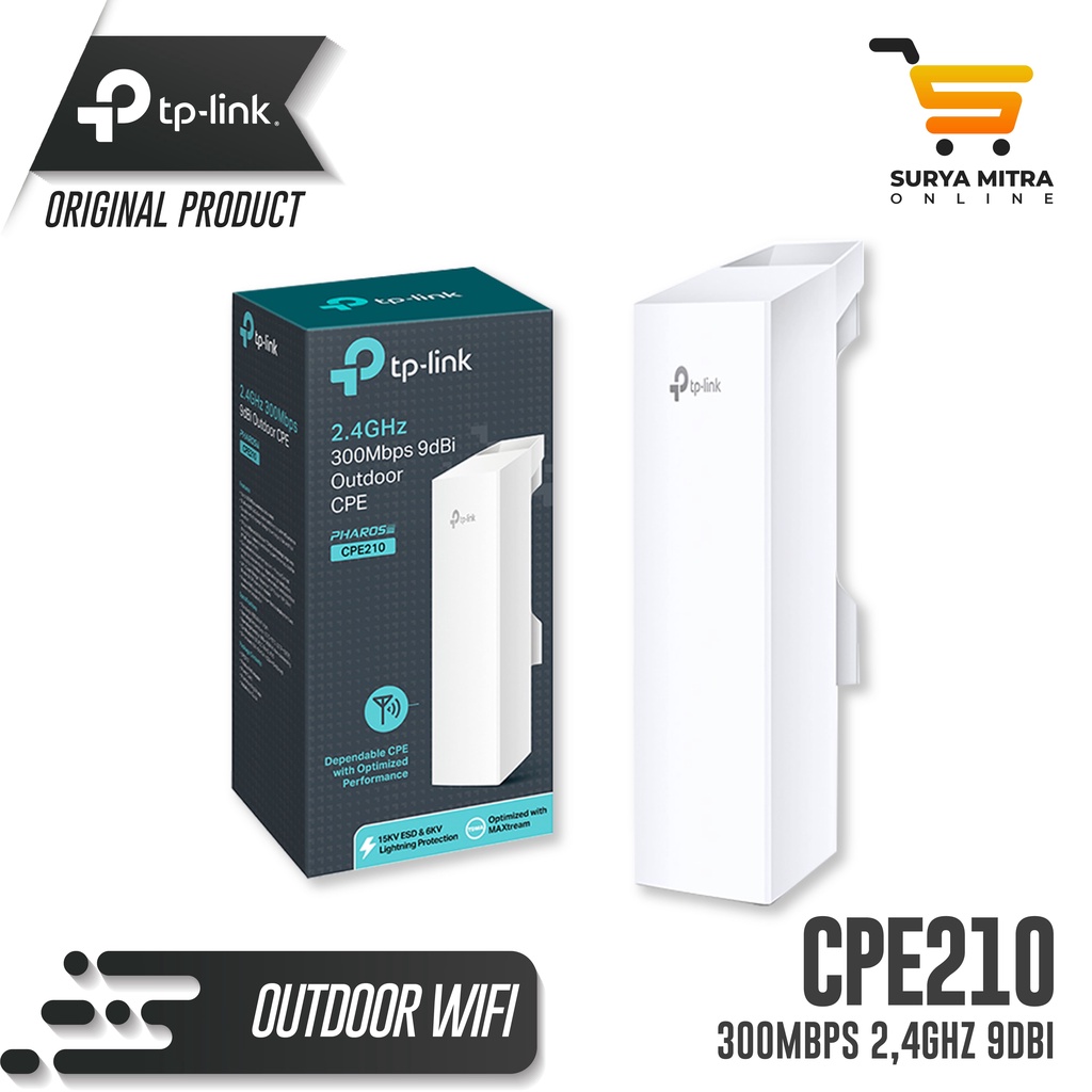 Outdoor Wifi TP-Link CPE210 300Mbps 2,4Ghz 9dBi