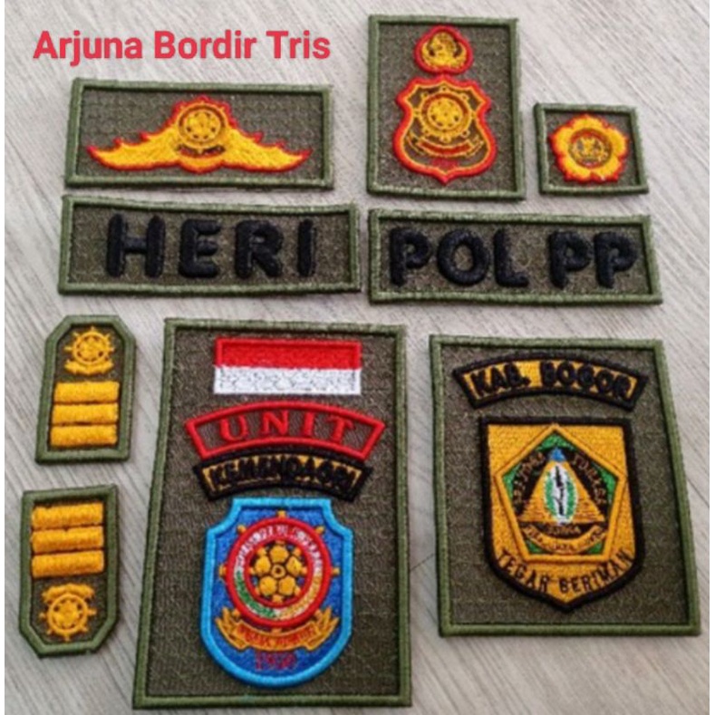 Bordir Motif Pakai Lis Pol PP ,Satpol Pp