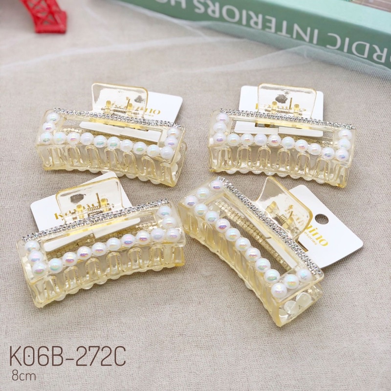 JEDAI RAMBUT MUTIARA ALA KOREA MUTIARA IMPOR PREMIUM PEARL CLAW CLIP / JEPIT RAMBUT SALON KOREA MUTIARA