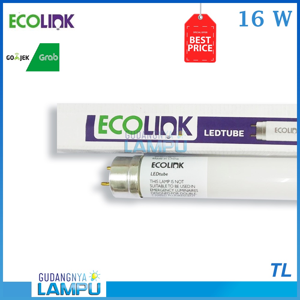 Ecolink Lampu TL LED Tube T8 16 watt 16w 16watt - Putih
