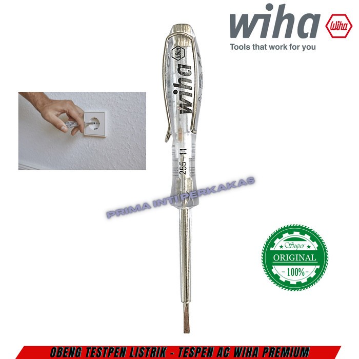 Obeng Testpen Listrik - Tespen AC Wiha Premium - Screwdriver Tester AC