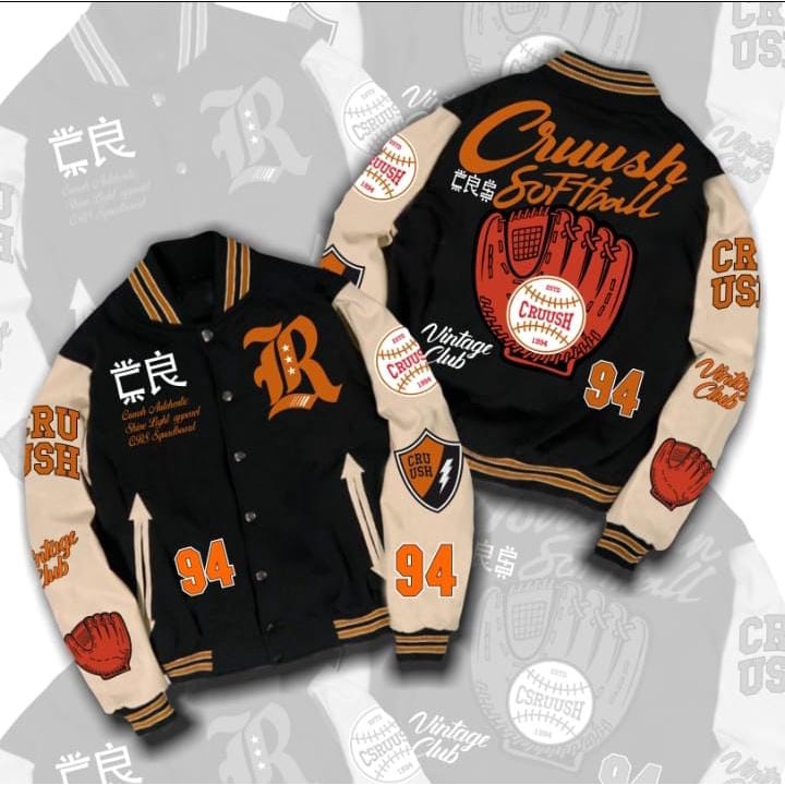 Jaket Varsity Baseball Pria Wanita - Varsity Jacket Vintage Baseball
