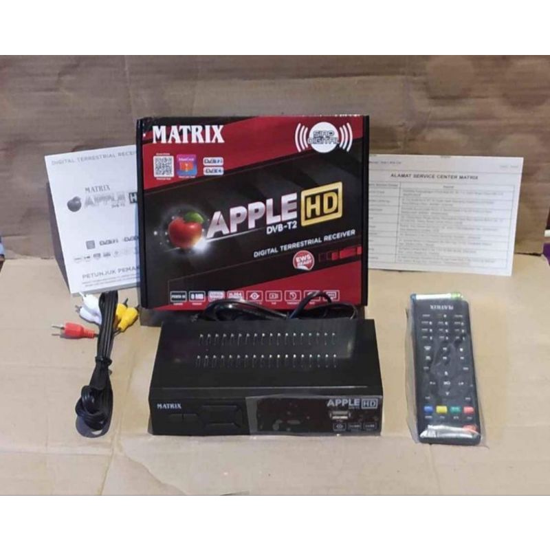 Jual Set Top Box Tv Digital Matrik Apple Merah DVD T2 EWS Apple Hd Set