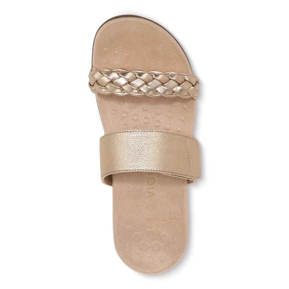 Vionic Jeanne Gold Sandal wanita