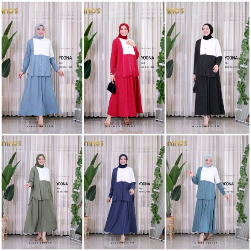 ONESET ROK YOONA TERBARU NINOS BY NINOS DESIGN 1363 ORIGINAL
