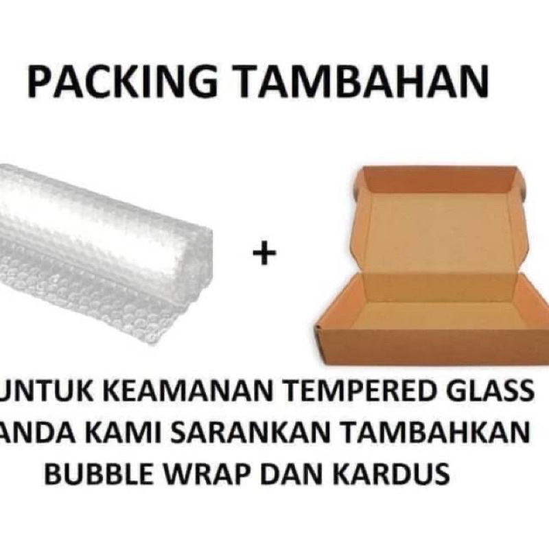 

Dus and bubblewrap untuk tambahan packing lebih aman