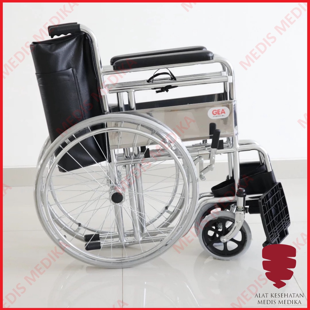 GOJEK ONLY Kursi Roda 2in1 GEA FS609 Alat Bantu Jalan Penunjang Gerak BAB Duduk Wheel Chair WheelChair FS 609