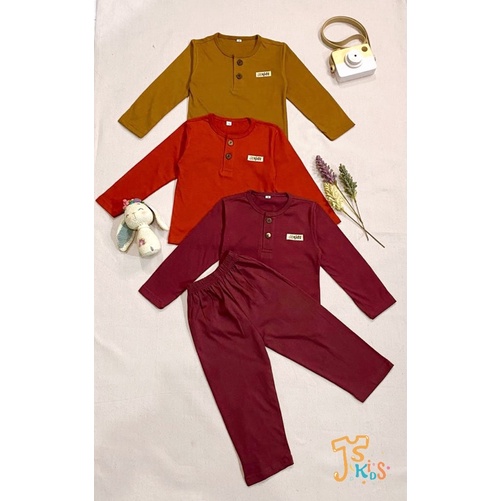 JISA Kids - BAJU ANAK/SETELAN ANAK UNISEX | KIANO SET | SETELAN ANAK PANJANG (POLOS)