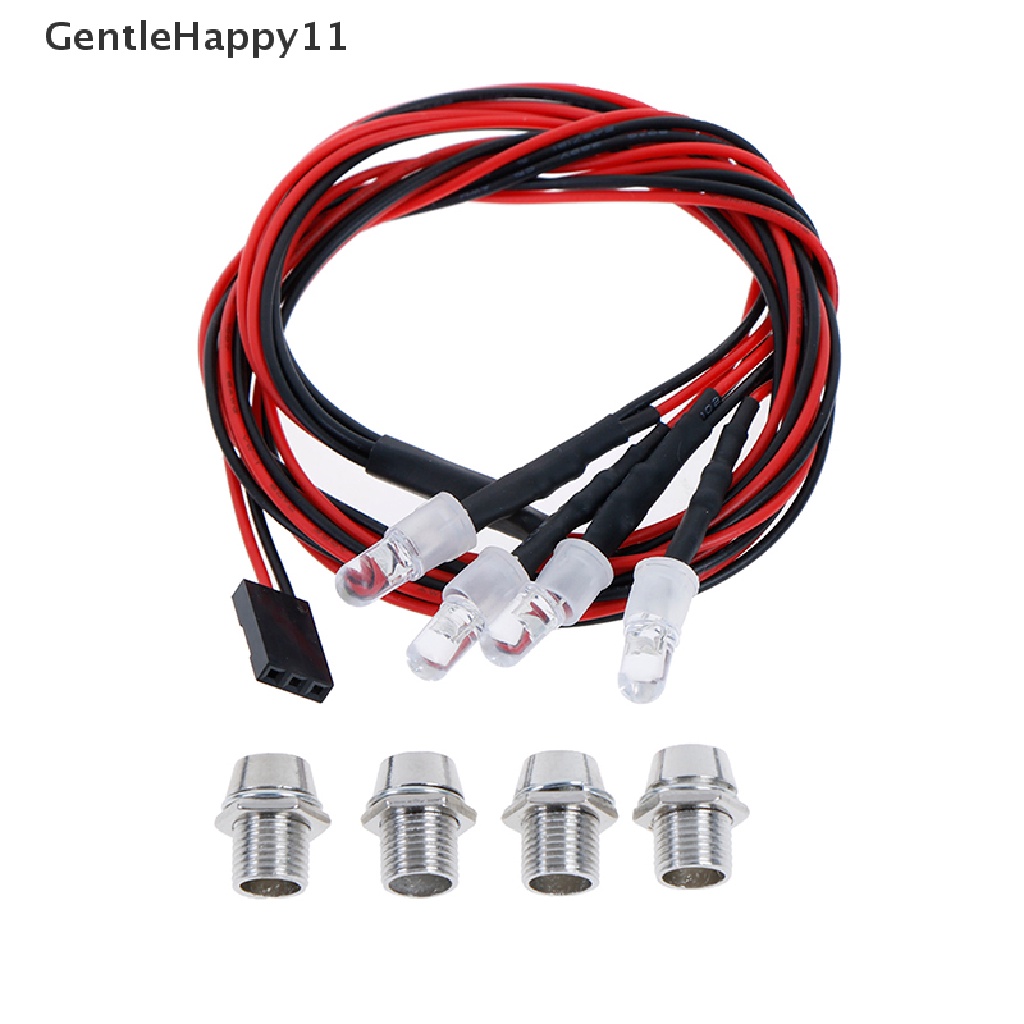 Set Lampu LED GentleHappy 4led 5mm Warna Putih Warna Merah Untuk HSP RC Cars id